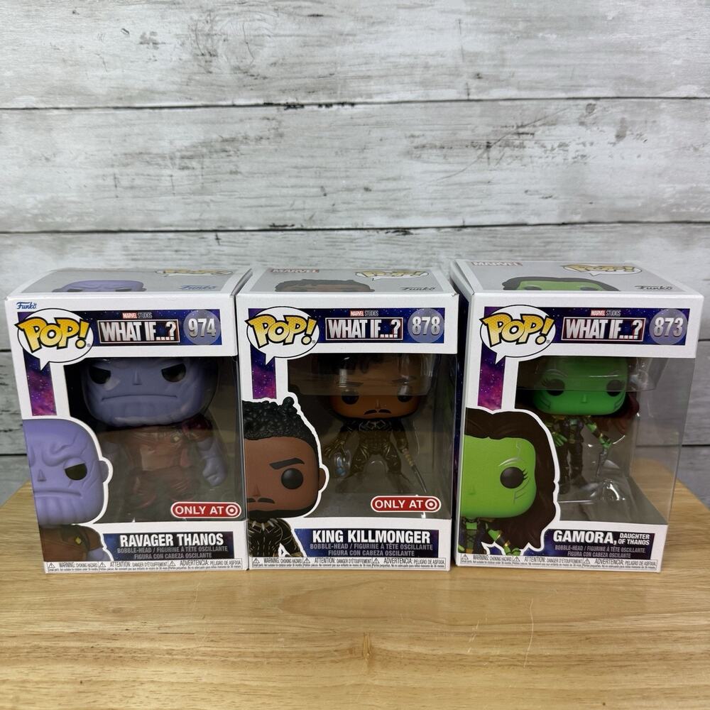 Funko Pop What…if? Lot Of 3 Ravager Thanks, King Killmonger, Gamora